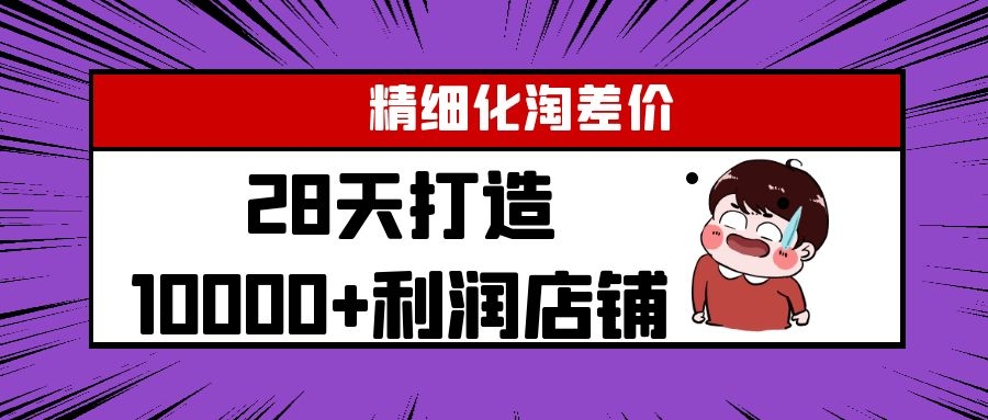 Yl精细化淘差价28天打造10000+利润店铺，精细化选品项目（附软件）-88项目资源库