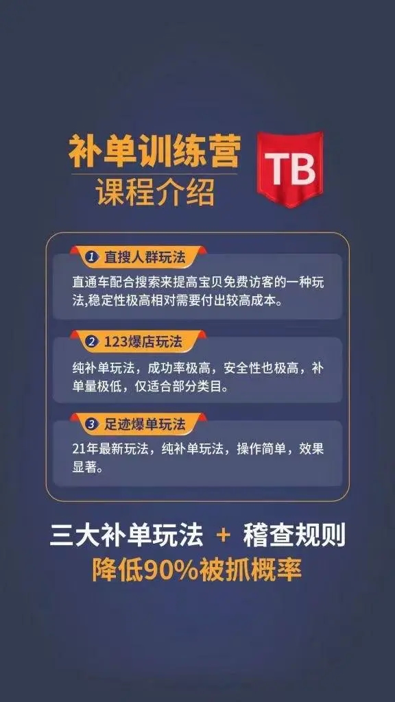 数据蛇淘宝2021最新三大补单玩法+稽查规则，降低90%被抓概率-88项目资源库