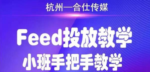 合仕传媒Feed投放教学，手把手教学，开车烧钱必须自己会-88项目资源库
