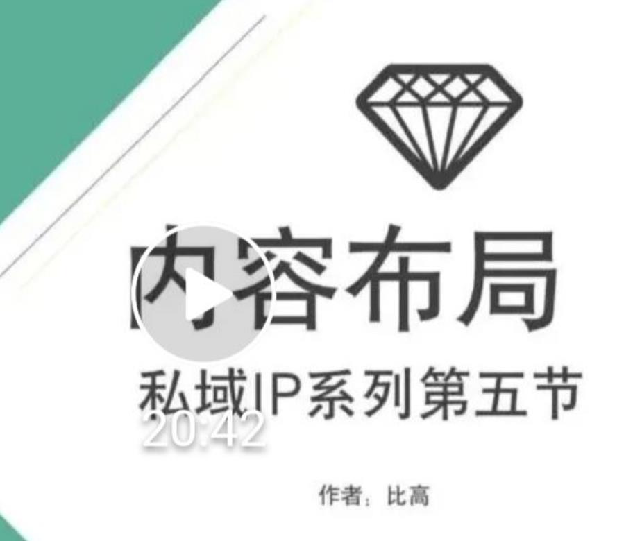 比高私域IP流量变现视频课，6个月10W粉，2235付费会员【完结】-88项目资源库