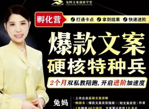 兔妈·爆款文案硬核特种兵孵化营，实现了每个月2000-30000+的副业增收-88项目资源库