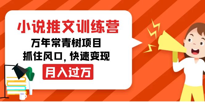 小说推文训练营，万年常青树项目，抓住风口，快速变现月入过万-88项目资源库