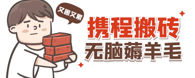 携程最新无脑薅羊毛低保玩法，后期稳定一天几十的收益，可多号放大收益-88项目资源库