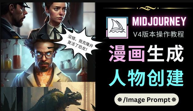 Midjourney V4版本操作教程：2个简单参数，完成漫画生成，人物创建-88项目资源库