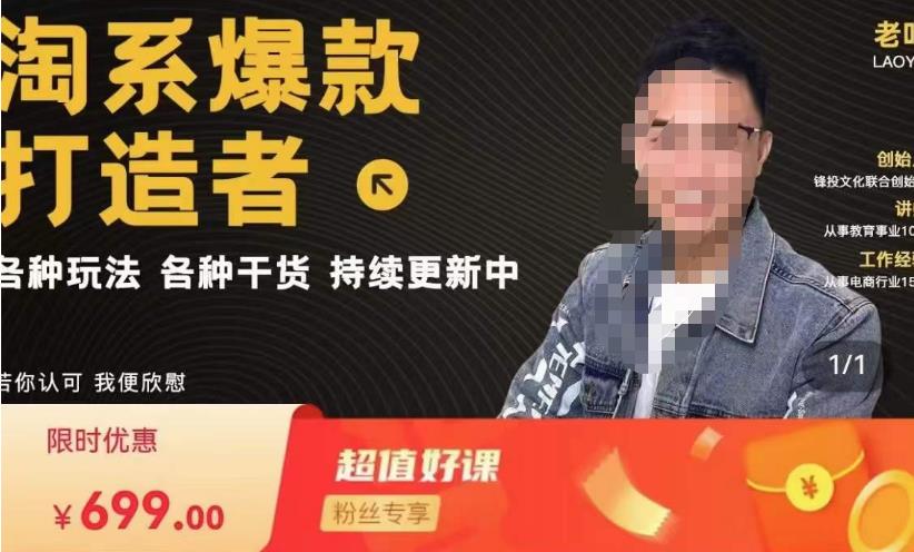 锋投老叶全店动销，淘系干货汇总，各种玩法，淘系爆款打造者-88项目资源库