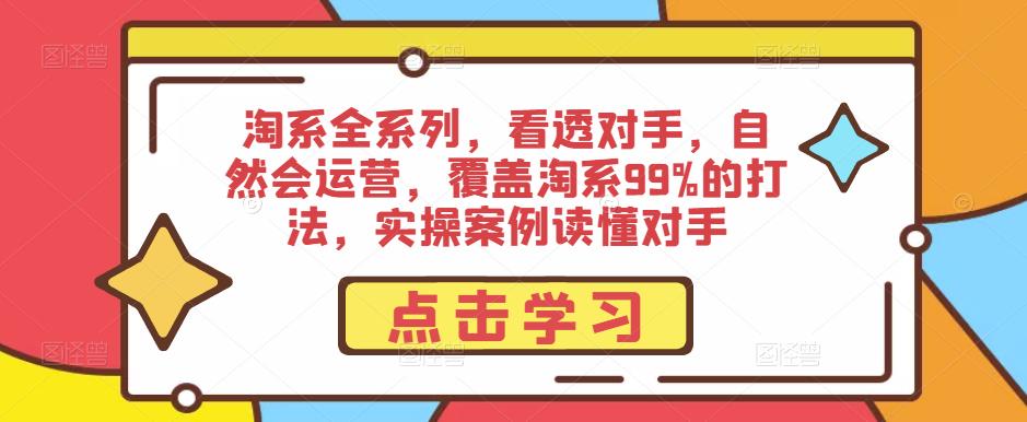 淘系全系列，看透对手，自然会运营，覆盖淘系99%的打法，实操案例读懂对手-88项目资源库