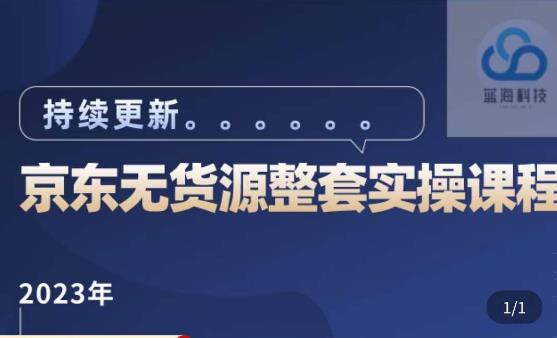 蓝七·2023京东店群整套实操视频教程，京东无货源整套操作流程大总结，减少信息差，有效做店发展-88项目资源库