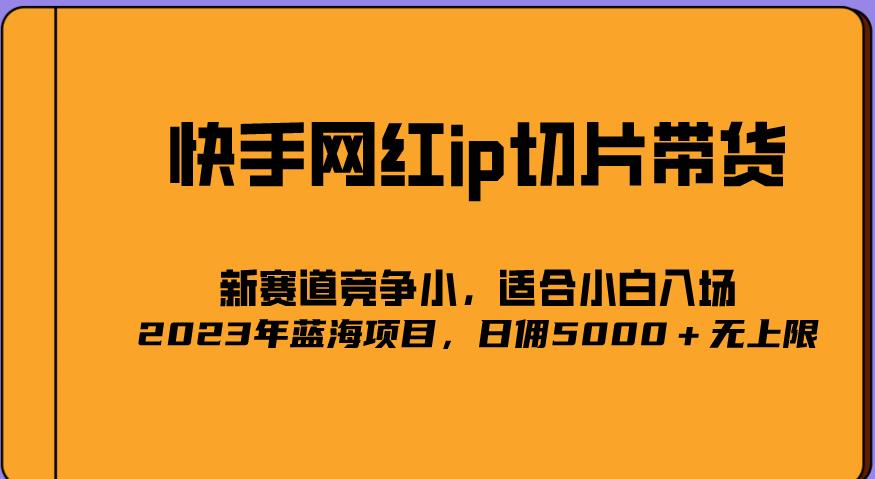 2023爆火的快手网红IP切片，号称日佣5000＋的蓝海项目，二驴的独家授权-88项目资源库