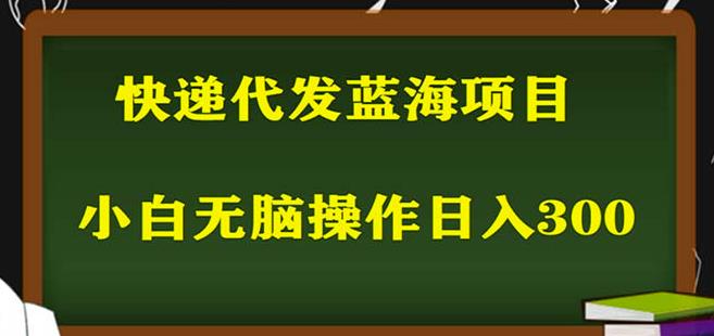 2023最新蓝海快递代发项目，小白零成本照抄也能日入300+-88项目资源库