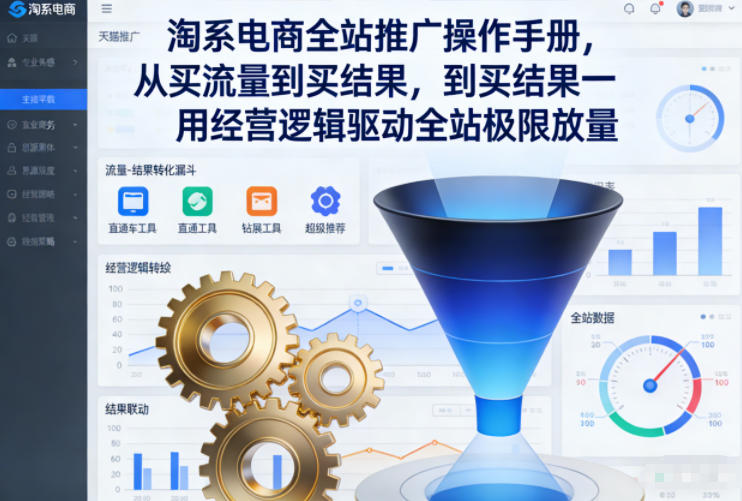 淘系电商全站推广操作手册，从买流量到买结果一用经营逻辑驱动全站极限放量-88项目资源库