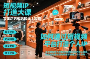 短视频ip打造大课,实体店老板玩转线上攻略-88项目资源库