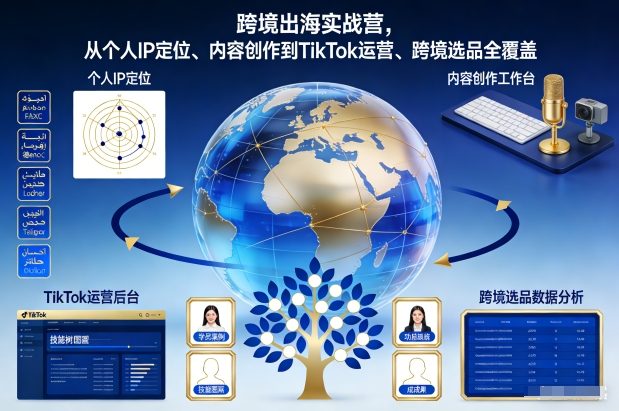 跨境出海实战营，从个人IP定位、内容创作到TikTok运营、跨境选品全覆盖-88项目资源库