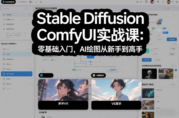 Stable Diffusion ComfyUI实战课：零基础入门，AI绘图从新手到高手-88项目资源库
