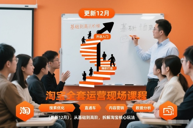 淘宝全套运营现场课程（更新12月），从基础到高阶，拆解淘宝核心玩法-88项目资源库