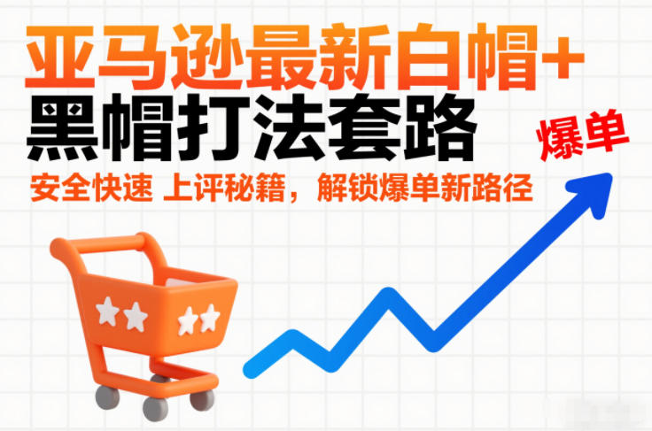 亚马逊最新白帽+黑帽打法套路，安全快速上评秘籍，解锁爆单新路径-88项目资源库