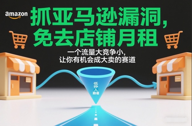 抓亚马逊漏洞，免去店铺月租，一个流量大竞争小，让你有机会成大卖的赛道-88项目资源库