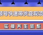 柚子视频号带货实操变现项目，零基础操作养身茶月入10000+-88项目资源库