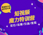 零基础小白进阶到大神《短视频魔力特训营》定位-运营-引流-变现-88项目资源库
