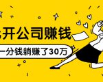 0元开公司赚钱,不花一分钱几天躺赚了30多万,详细操作流程!-88项目资源库