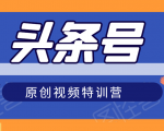 头条号原创视频特训营：一对一带你玩转短视频，新号10天日收益破252元-88项目资源库