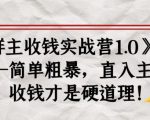 《群主收钱实战营1.0》——简单粗暴，直入主题，收钱才是硬道理-88项目资源库