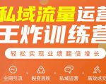 私域流量运营王炸训练营：全网引流+裂变涨粉+私域运营+高效成交-88项目资源库