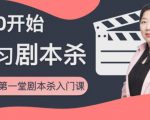 红娘子·从0开始学习剧本杀，你的第一堂剧本杀入门课 简单易懂 市场需求大-88项目资源库