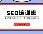SEO培训班课程，手把手教你做出一个权重6的例站，价值8000元-88项目资源库