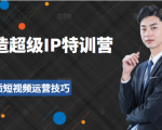 超级IP特训营：表演表达、高效输出优质短视频运营技巧，价值999元-88项目资源库