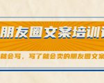 朋友圈文案培训课，听了就会写，写了就会卖的朋友圈文案课-88项目资源库