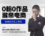 猴帝电商直播起号课，零粉零作品开播底层逻辑，直播五天打爆广场流量-88项目资源库