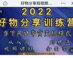 萌飞好物·2022抖音好物分享训练营，当下风口带货变现模式，从入门到精通-88项目资源库