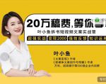 叶小鱼21天短视频文案拆书营，学完轻松搞定各类书单短视频文案-88项目资源库