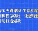 樊剑淘宝天猫课程-生意参谋数据分析系列课程(高级)，让您轻松运营店铺，帮助打造爆款-88项目资源库