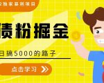 全网2022独家暴利项目，负债粉掘金，日搞5000的路子-88项目资源库