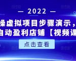 新人实操虚拟项目步骤演示，0基础打造自动盈利店铺【视频课程】-88项目资源库