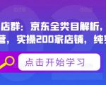 贝千电商店群：京东全类目解析，京东店群专业运营，实操200家店铺，纯实战经验-88项目资源库