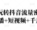 2022玩转抖音流量密码，(直播+短视频+千川)-88项目资源库