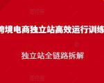 跨境电商独立站高效运行训练营，独立站全链路拆解-88项目资源库