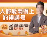 人人都能用得上的视频号全攻略，每天7分钟，抓住红利赚大钱！-88项目资源库
