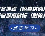 京东撸货全套课程（惊喜拼购），京东撸货项目深度解析（附软件）-88项目资源库