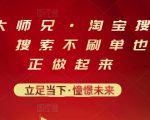 电商大师兄·淘宝搜索新玩法，搜索不刷单也能真正做起来-88项目资源库