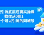 同城引流底层逻辑实操课，教你从0到1做一个可以引流的同城号（价值4980）-88项目资源库
