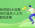 拆解虚拟项目5大优势，0基础教你打造月入上万虚拟店铺（无水印）-88项目资源库