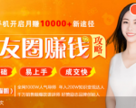 全网千万人气导师亲授：零基础/易上手的朋友圈赚钱攻略，让你轻松月入过万-88项目资源库