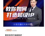教你如何打造超级IP，抖音流量红利新机遇（价值980元）-88项目资源库