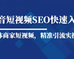 抖音短视频Seo搜索排名优化新手快速入门教程，实体商家短视频，精准引流实操课-88项目资源库