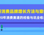 新消费品牌增长方法与案例精华课：20年消费赛道的经验与坑全收录-88项目资源库