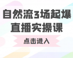 自然流3场起爆直播实操课 双标签交互拉号实战系统课-88项目资源库