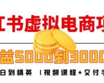 小红书虚拟电商项目：从小白到精英 月收益5000到30000 (视频课程+交付手册)-88项目资源库